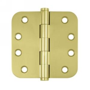 Deltana 4" x 4" Radius Corner (5/8") Solid Brass Hinges DSB4R5