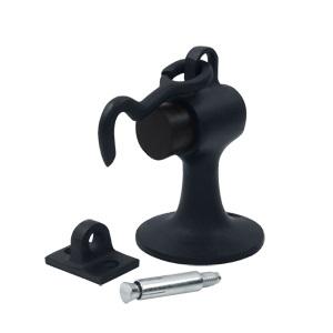 Deltana DSF444 Solid Brass Cement Floor Mount Door Bumper with holder US19