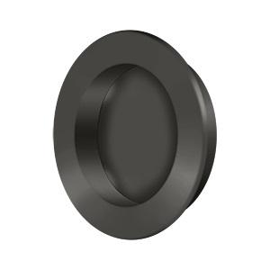 Deltana FP238 Solid Brass Round HD Flush Pull Oil Rubbed Bronze (US10B)