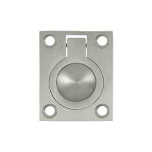 Deltana FRP175 Solid Brass Flush Ring Pull Satin Nickel 