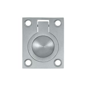 Deltana FRP175 Solid Brass Flush Ring Pull Satin Chrome