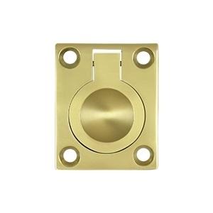 Deltana FRP175 Solid Brass Flush Ring Pull Polished Brass