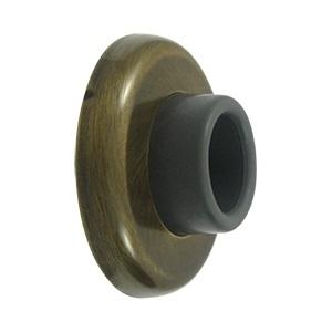 Deltana WB250 Solid Brass Concave Flush Wall Mounted Door Bumper Antique Brass 