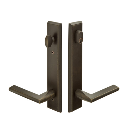 Emtek 1761 Configuration #7 SandCast Bronze RECTANGULAR Style Multi-Point Trim