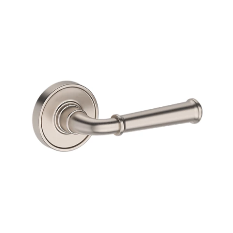 Baldwin Reserve Dunsmoor Lever with Recessed Round Rose Satin Nickel