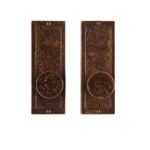 Rocky Mountain E110, E112, E113  3" x 8" Designer Escutcheon Flute Texture Inlay