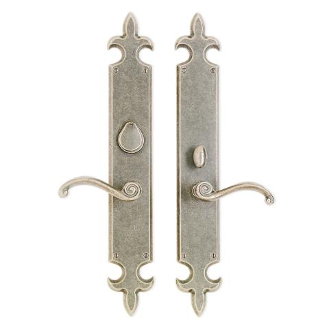 Rocky Mountain E830, E831 3" x 21" Fleur De Lis Entry Set in white Bronze medium