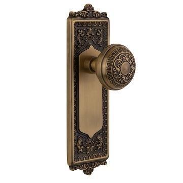Nostalgic Warehouse Egg and Dart Backplate Set with choice of Knob