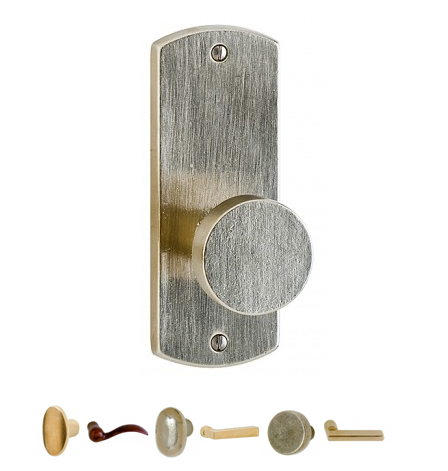 Rocky Mountain EB855 Escutcheon shown with Small Luna Knob