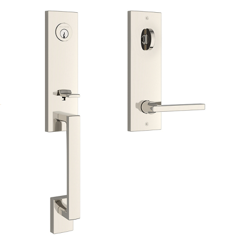 Baldwin Reserve Seattle (SEA) Handleset shown in Lifetime Polished Nickel (055)