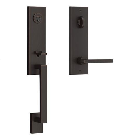 Baldwin Reserve Seattle (SEA) Handleset shown in Venetian Bronze (112)