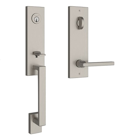 Baldwin Reserve Seattle (SEA) Handleset shown in Satin Nickel (150)