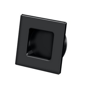 Deltana FPS234 Solid Brass Heavy Duty Square Flush Pull Paint Black
