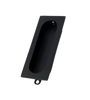 Deltana FP222-19 Rectangular Flush Pull in Black