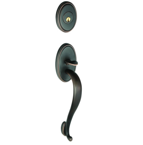 Grandeur Georgetown Handleset shown in Timeless Bronze 