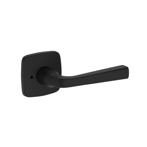 Baldwin Reserve Kingvale Lever with Soft Square Rose Satin Black