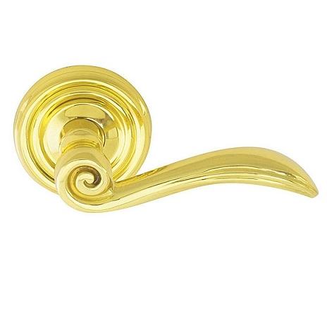Emtek Elan Door lever with Regular rose Polished Brass (3)