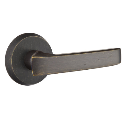 Emtek Bronze Yuma Door Lever Set with #2 Rose Medium Bronze Patina (MB)