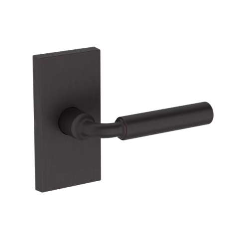 Baldwin Reserve La Conner Lever with 5 Inch Contemporary Rose Venetian Bronze