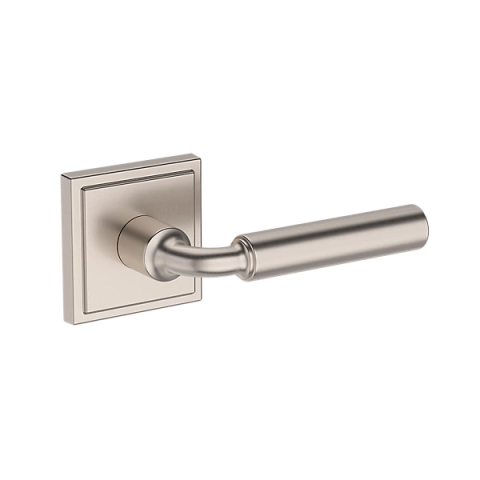 Baldwin Reserve La Conner Lever with Stepped Square Rose Satin Nickel