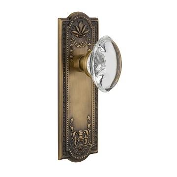 Nostalgic Warehouse Meadows Backplate with Oval Crystal knob