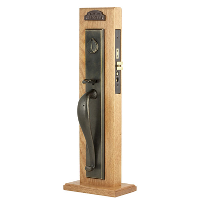 Emtek Rectangular Full Length Mortise Handleset Medium Bronze Patina (MB)