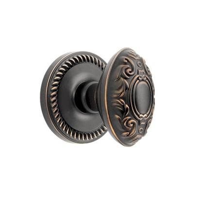 Grandeur Grande Victorian Knob with Newport Rose Timeless Bronze 