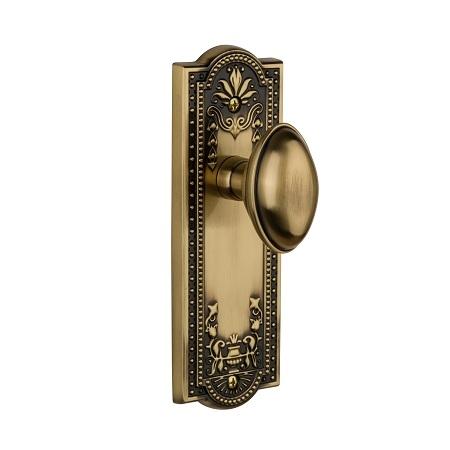 Grandeur Parthenon Backplate with Eden Knob Vintage Brass 