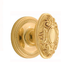 Nostalgic Warehouse Victorian with Rope Rose Polished Brass