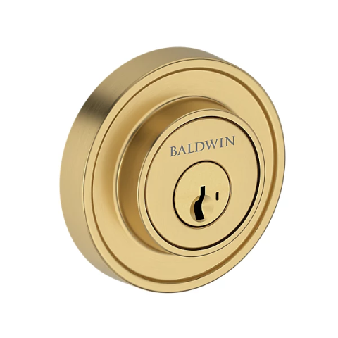 Baldwin Reserve Recessed Round Deadbolt Satin Brass