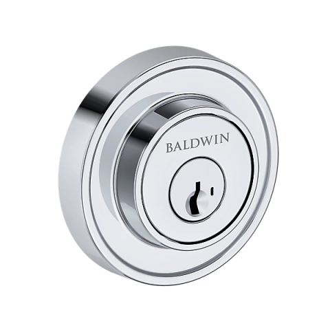 Baldwin Reserve Recessed Round Deadbolt Polished chrome