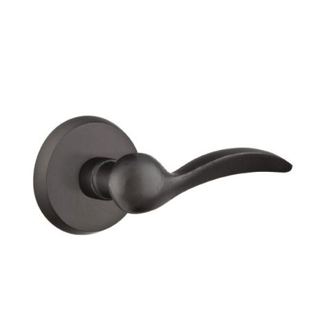 Emtek Durango Door lever with #2 Rose Flat Black Patina (FB)