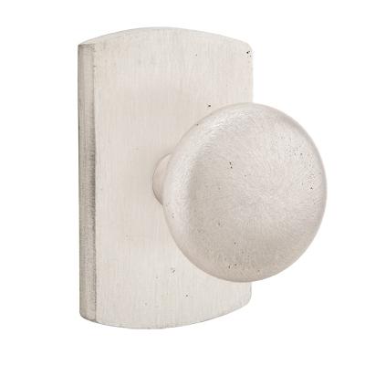 Emtek Winchester Door knob with #4 Rose Silver Patina (SP)