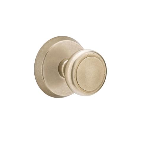 Emtek Butte Door knob with #2 Rose Tumbled White Bronze (TBW)