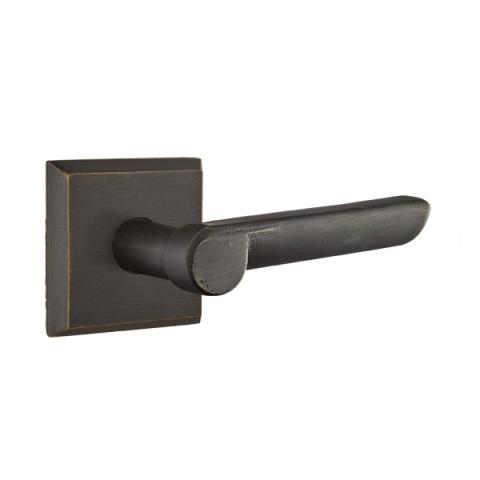 Emtek Aurora Door Lever with #6 Rose Medium Bronze Patina (MB)