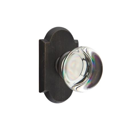 Emtek Providence Crystal Door Knob Set with #1 Rose Medium Bronze Patina (MB)