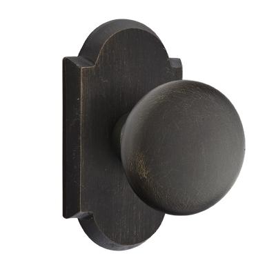 Emtek Winchester Door knob with #1 Rose Medium Bronze (MB)