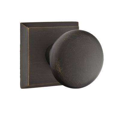 Emtek Winchester Door knob with #6 Rose Medium Bronze Patina (MB)