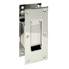 Deltana SDP60-14 Decorative Passage Pocket Door Lock Polished Nickel