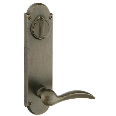 Emtek 7670, 7671, 7675 #5 Style 10" Keyed Sideplate with Durango Lever