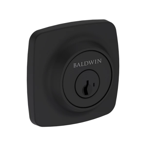 Baldwin Reserve Soft Square Deadbolt Satin Black