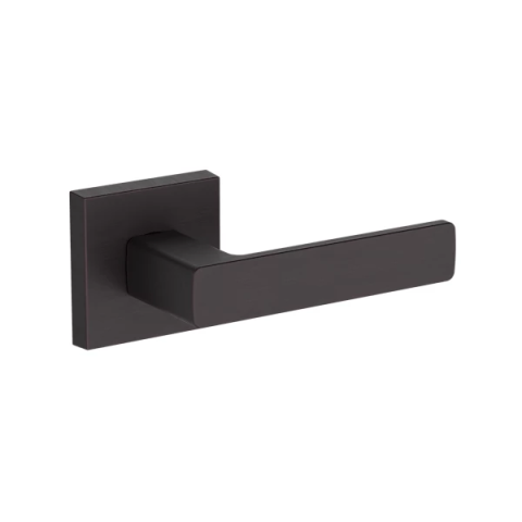 Baldwin Reserve Sharpewood Lever with Contemporary Square Rose Venetian Bronze