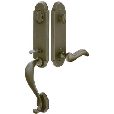 Emtek 451112 Remington Handleset with Cody Lever Medium Bronze Patina (MB)