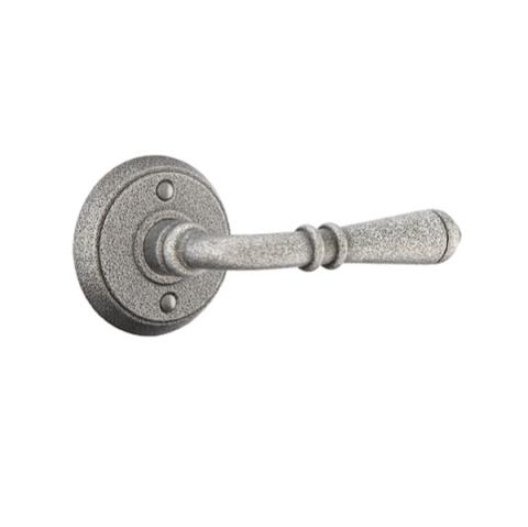 Emtek Normandy Door Lever with #2 Rosette Satin Steel