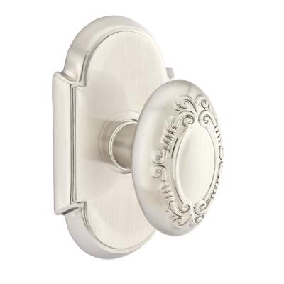 Emtek Victoria Door knob with #8 Rose Satin Nickel (US15)