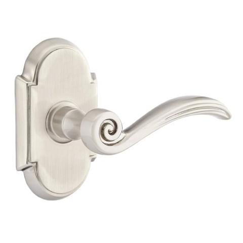 Emtek Elan Door lever with #8 Rose Satin Nickel (US15)
