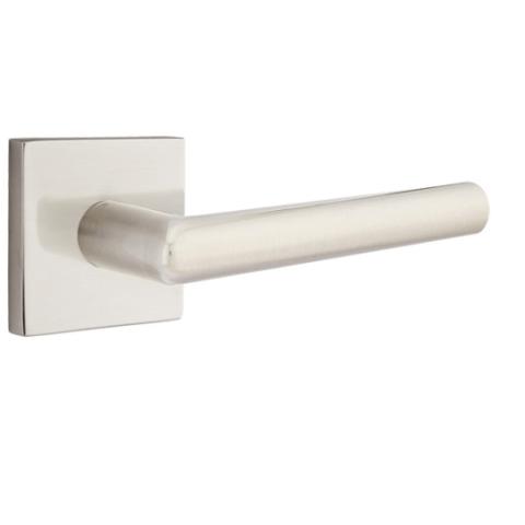 Emtek Stuttgart Door Lever Set with Square Rose Satin Nickel (US15)