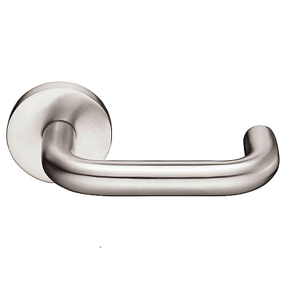 Emtek Cologne Door Lever Set with Disk Rosette Brushed Stainless Steel 