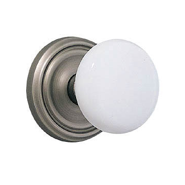 Emtek Ice White Knob, White Door Knob