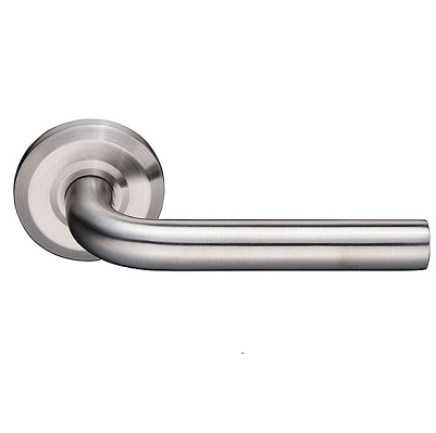 Emtek Stainless Steel Kiel Door Lever with Beveled Rosette Stainless Steel (SS)